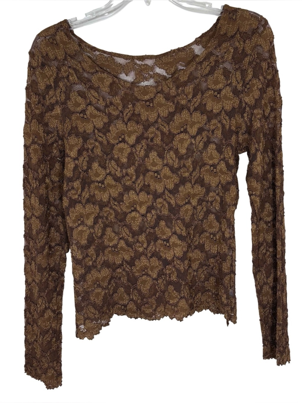 Hanky Panky Lace Top Y2K Sheer Floral M - Picture 7 of 7
